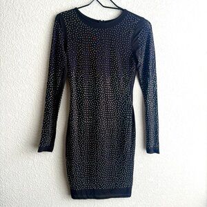 Iridescent Rhinestone Stretch Bodycon Dress